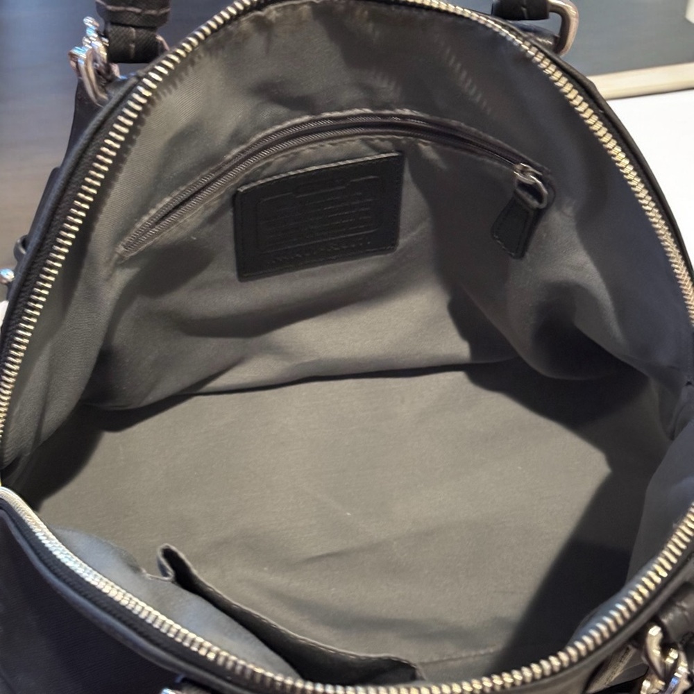 Coach Black Peyton Cora Domed Satchel Convertible Crossbody EUC with Dust Bag - Picture 6 of 15